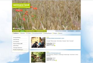 Internetseite Weimarer Land Tourismus e.V. - Radrundenempfehlungen (Weimarer Land Tourismus e.V.)