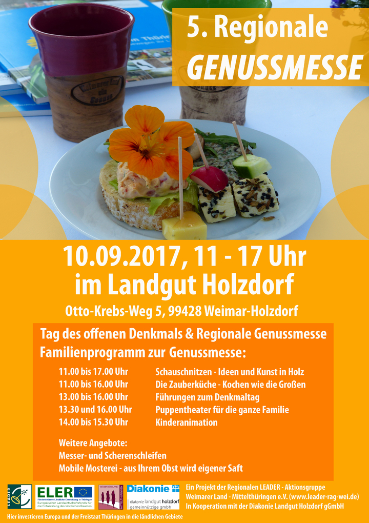 Plakat zur Genussmesse 2017 (RAG Weimarer Land - Mittelthüringen e.V.)