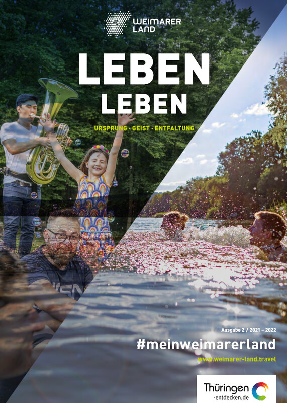 Deckblatt des Magalog "Leben leben", Bild: Weimarer Land Tourismus e.V.