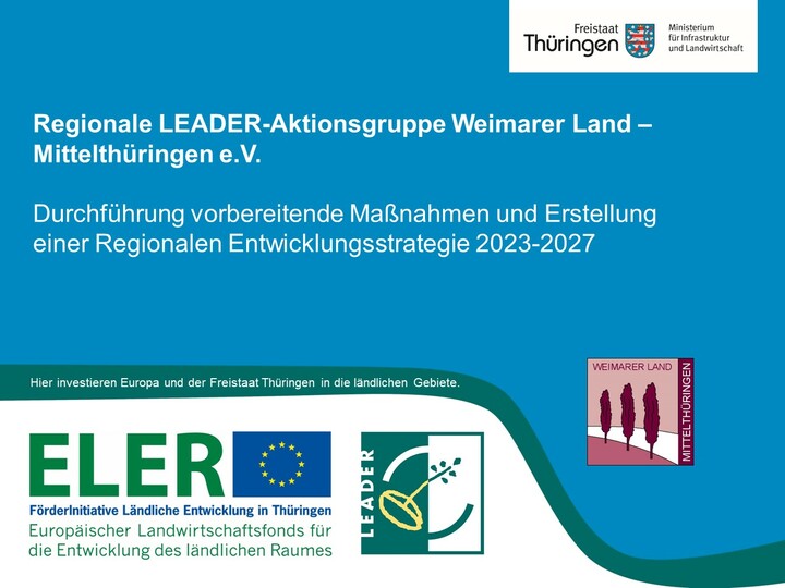 Poster: Erstellung der Regionalen Entwicklungsstrategie 2023 bis 2027 (RAG Weimarer Land -  Mittelthüringen e.V.)