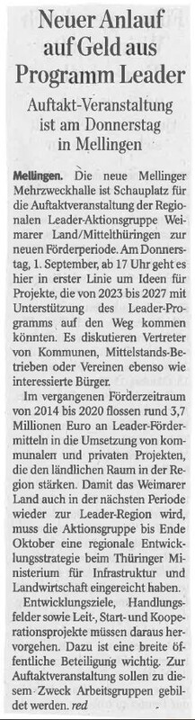 Thüringer Allgemeine 30.08.2022